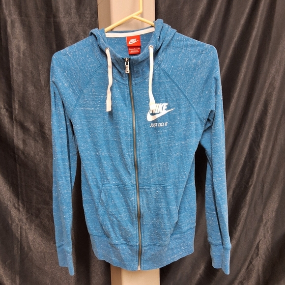 Nike Blue Full Zip Up Sweater - Picture 4 of 9